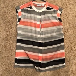 Multi color Liz Claiborne sheer tank top